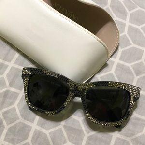 Valentino Swarovski crystal camo sunglasses